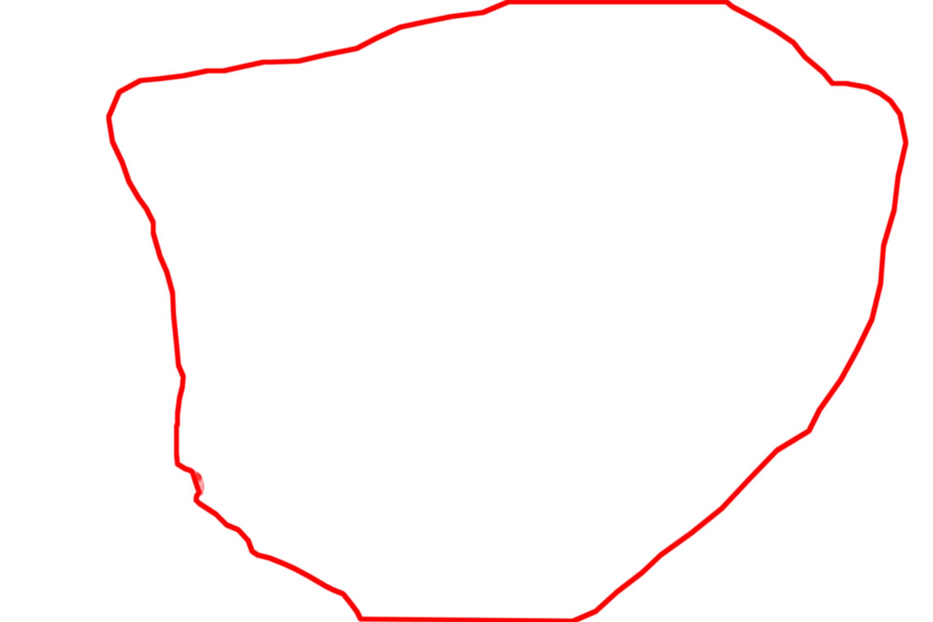 Cell outline <p>At the EM level, large accumulations of RER can be seen at the base of the cell.  The nucleus is also in the cell base, while secretory granules are in the apex, waiting release into the duct of the gland.  The segregation of the RER and secretory granules results in cell polarity, indicating the cell is making protein for exocrine secretion.  Pancreas  4000x</p>
