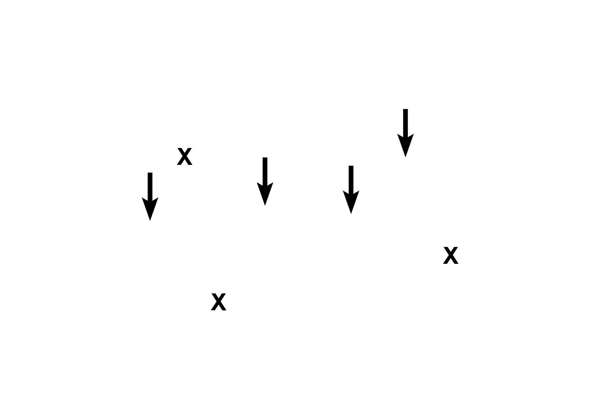 Skeletal muscle > <p>Motility of the tongue is controlled by extrinsic and intrinsic skeletal muscles.  The intrinsic muscles, seen here, originate within and insert into the tongue; they change the shape of the tongue.  Muscle fibers are arranged in criss-crossing fascicles, seen in longitudinal (arrows) and cross section (X’s).</p>
