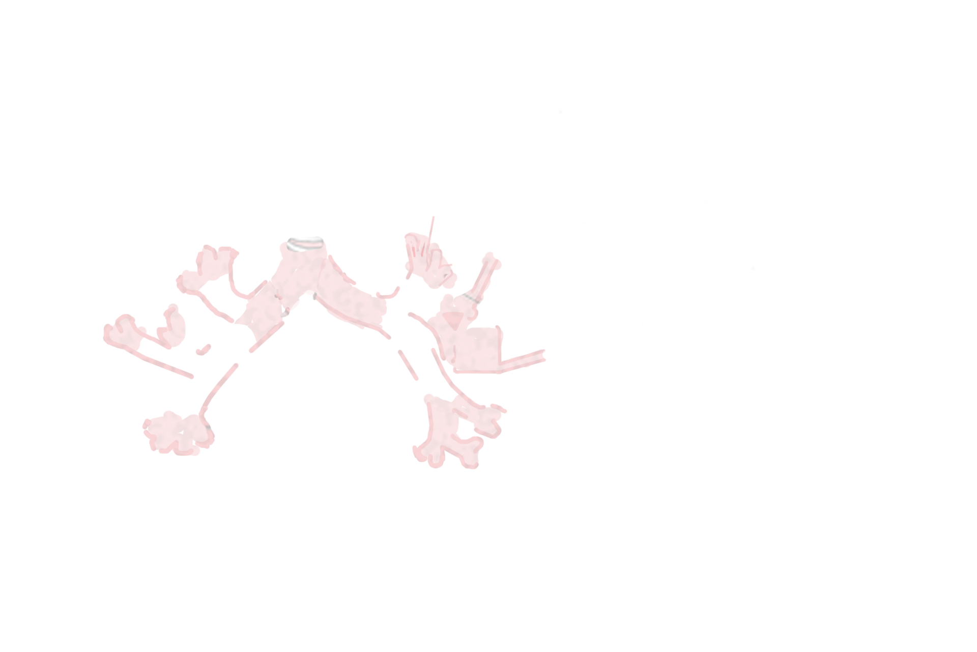  - Secondary  bronchi <p>Intrapulmonary passageways are subdivided into those that conduct air to the respiratory portion (conducting portion) and those involved with gas exchange (respiratory portion).  Passageways included in the conducting portion are secondary bronchi and bronchioles.  Components of the respiratory portion are respiratory bronchioles, alveolar ducts and alveoli.</p>
