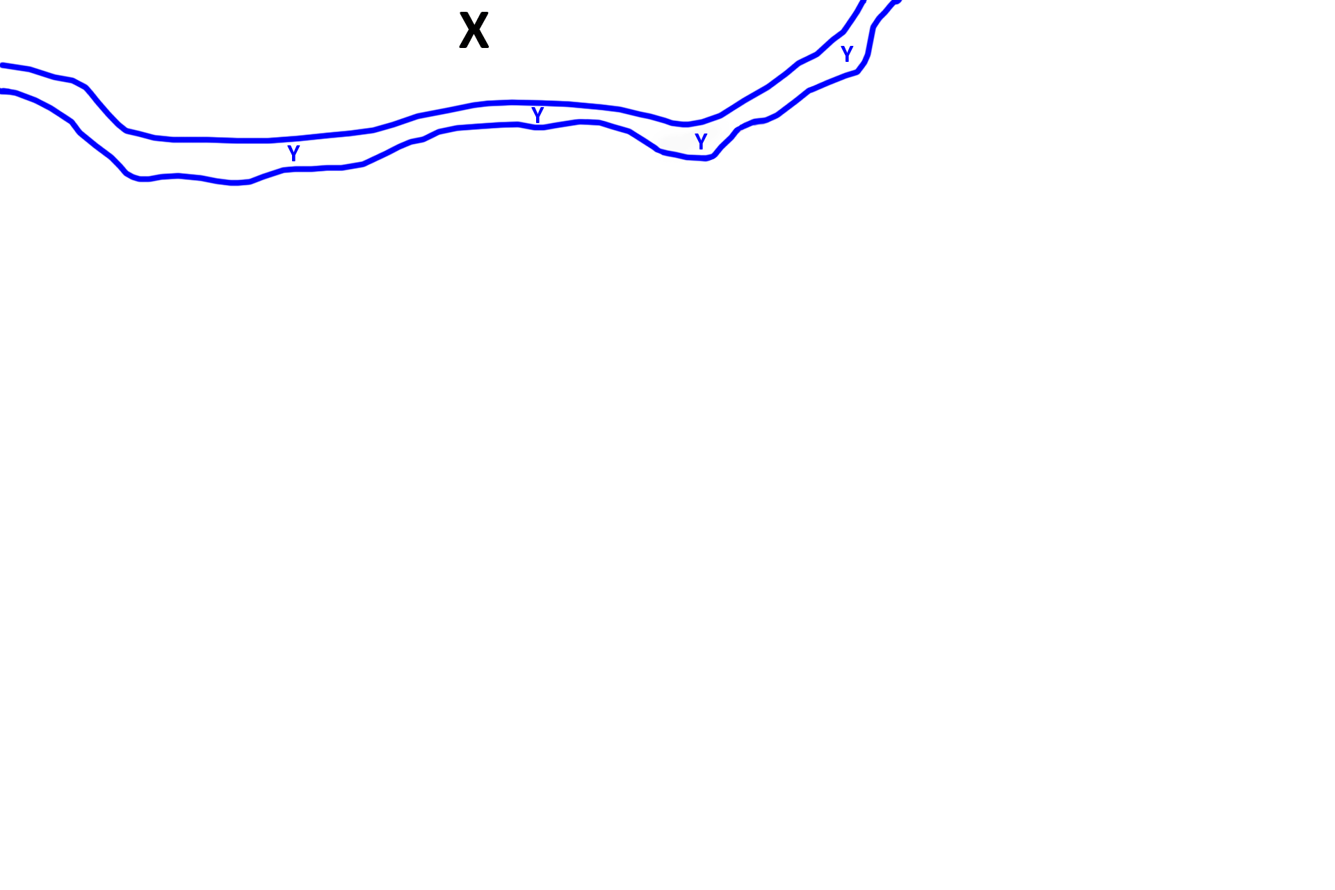 Embryo > <p>The embryo would be located at “X.” An extraembryonic membrane, the amnion, is also absent in this image; its location is indicated by Y and the blue lines. The amnion is a fluid-filled sac that surrounds the embryo/fetus, suspending and protecting it. The amnion becomes continuous with the chorion as pregnancy progresses. </p>
