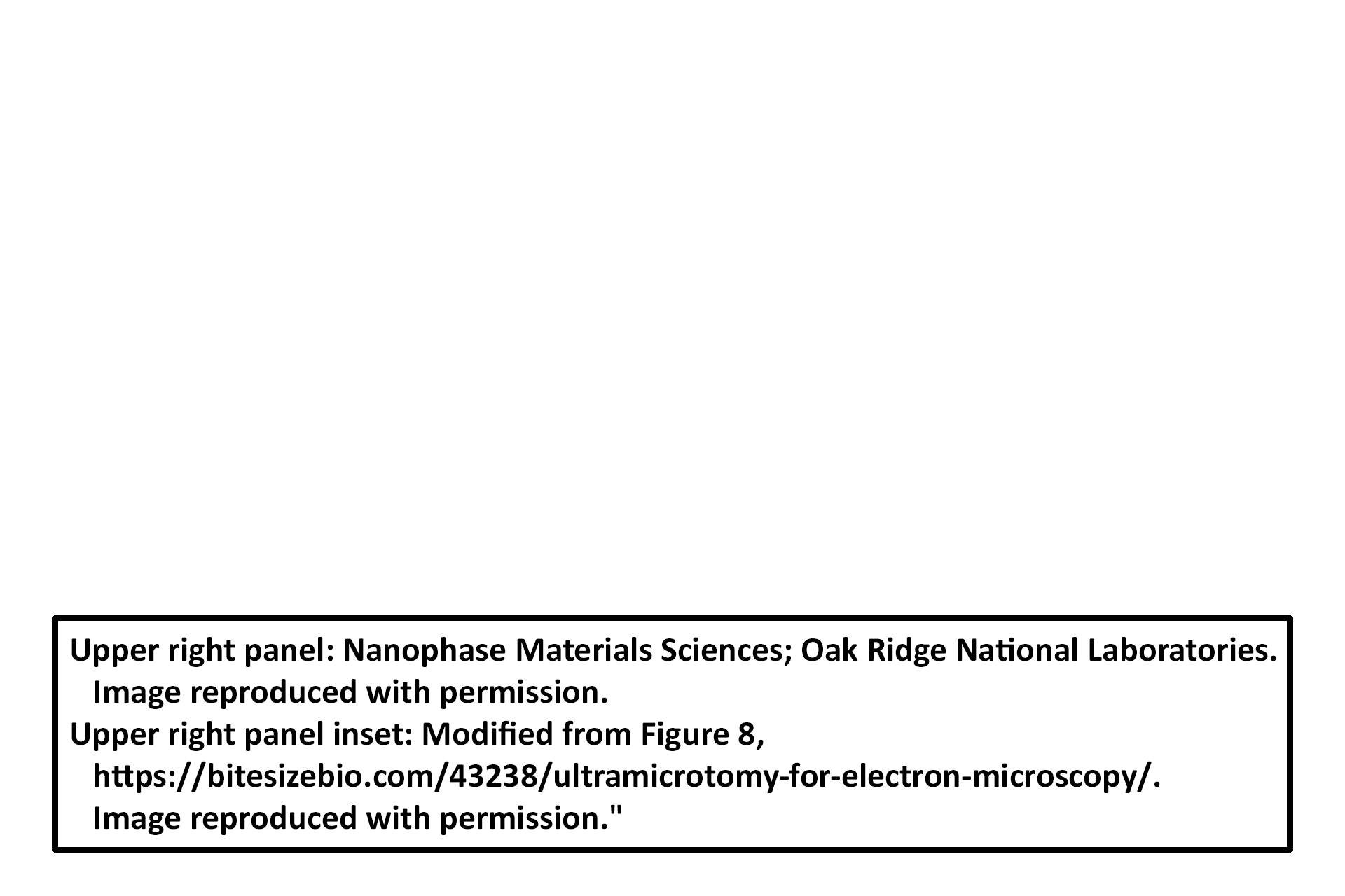 Image sources > <p>Upper right panel: Image used with permission from the Center for Nanophase Materials Sciences, Oak Ridge National Laboratories. Upper right panel inset: Image used with permission from BiteSize Bio (https://bitesizebio.com/).</p>
